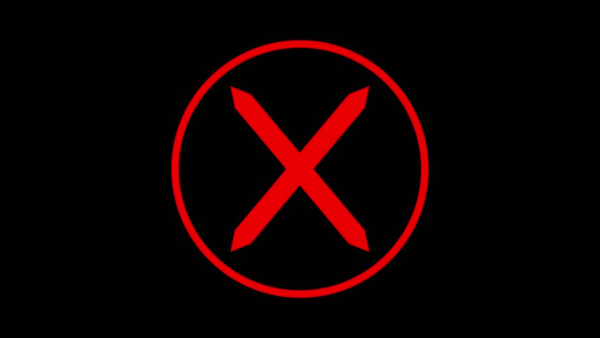 Minimalist outlinr circle round X mark animation, A minimalist logo featuring a stylized letter X within a circle