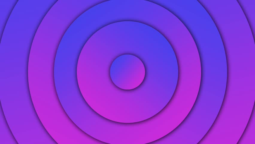 Seamless loop of pulsing blue and purple oval layers. This modern 2.5D paper cutout background is perfect for presentations, streaming backdrops, or as an abstract corporate visual.
