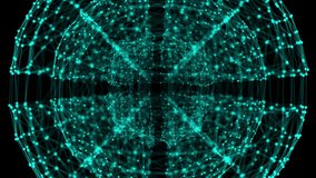 Animated Cyan color lines and dots plexus 3d sphere depth of field modern design dark loop able geometrical background	 - Powered by Shutterstock - Get 15% off with code: PIKWIZARD15