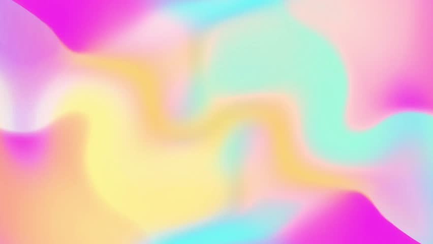 Smooth pastel gradient background animation featuring soft flowing abstract colors like pink, yellow, teal, and lavender. Perfect for lifestyle videos, wellness themes