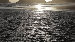 Sunset Waves and Sea Stacks on Rugged Coast - Powered by Shutterstock - Get 15% off with code: PIKWIZARD15