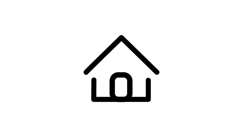 Simple house icon symbolizing a home, suitable for real estate logos, websites, app icons, and infographics for property related businesses.