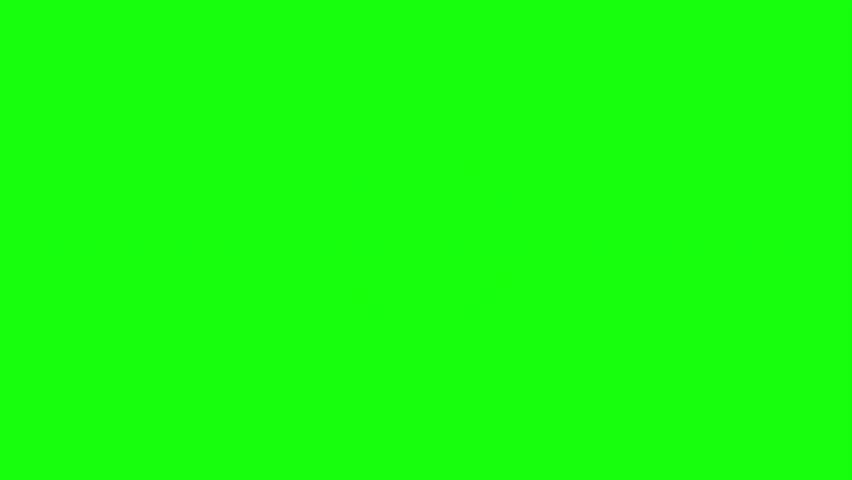 Circular hot sale badge with stars and ribbon banner on vibrant green background chromakey for digital promotion