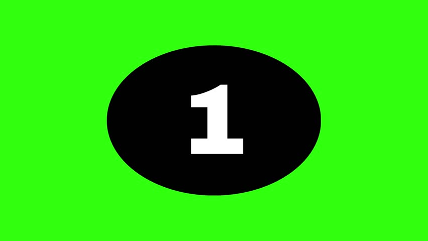 Countdown 1 to 90, timer icon, good quality green screen video, step by step counting ,Green screen video