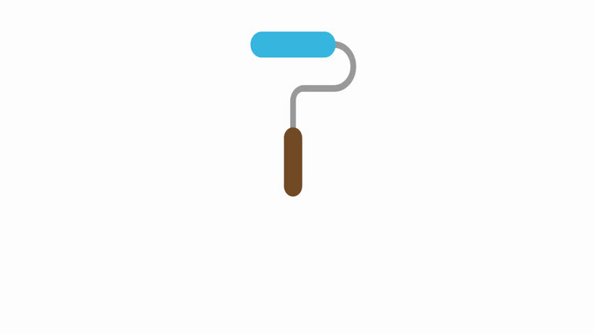 paint roller icon  animation simple flat