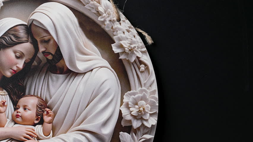 video christmas ornament holy family mary jesus and joseph