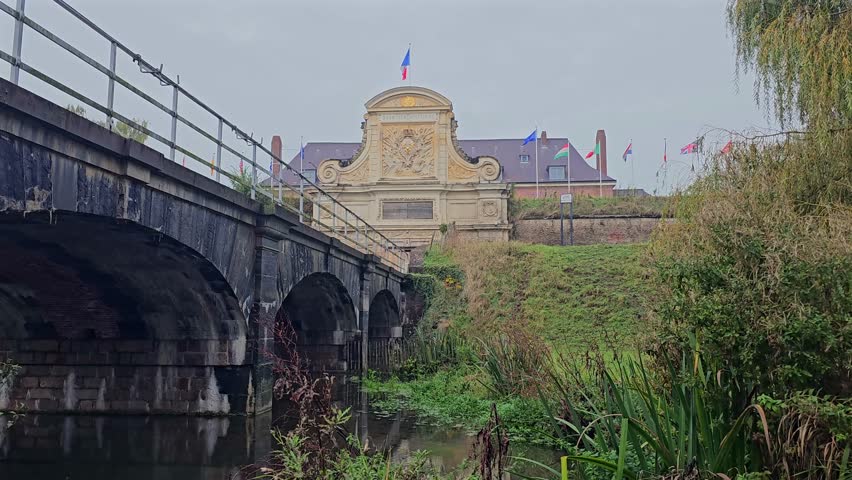 view of Boufflers military quarter, Citadel of Lille( The Parc de la Citadelle) - Lille, France