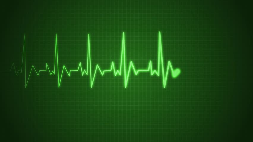 Minimalist Heart Rate Monitor Animation, Simple Animated Electrocardiogram Pulse