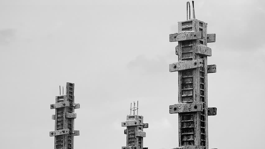 build pillar in construction site