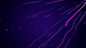 Vibrant pink and blue lines streak across a dark, star-dusted purple void, like cosmic paint strokes or meteor showers - Powered by Shutterstock - Get 15% off with code: PIKWIZARD15