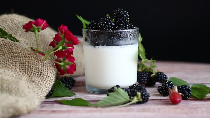 Refreshing breakfast with yogurt and seasonal berries