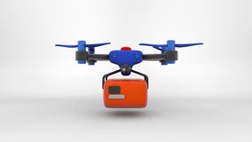 3d animation of delivery drone with transport package
 - Powered by Shutterstock - Get 15% off with code: PIKWIZARD15