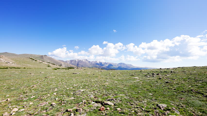 wide shot of the delicate alpine tundra landscape in Rocky Mountain National Park