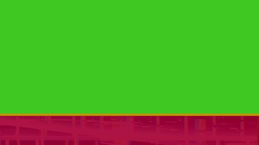 Breaking news from the bottom to the position on the green screen for news video editing
