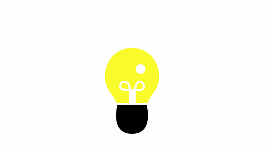ligh bulb  icon animation  simple flat
