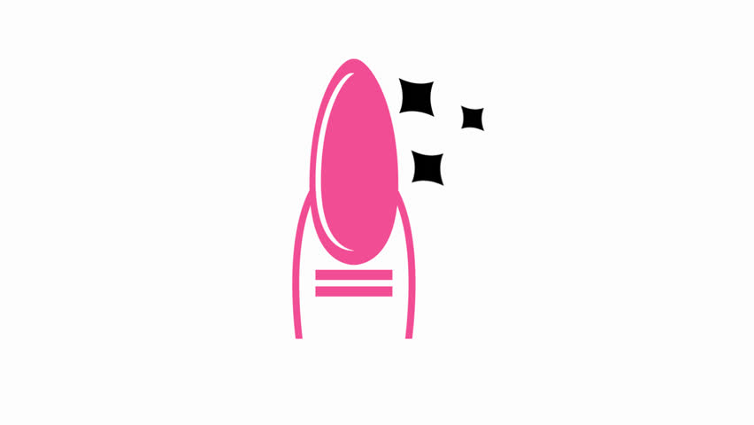 nail icon   animation  simple flat