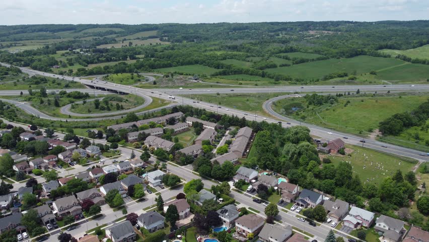 Urban sprawl, capturing warm sunlight and open landscapes for cinematic or documentary use.