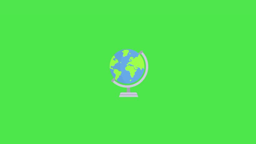 Bon voyage holiday animation green background 