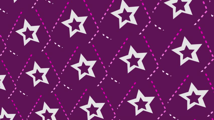 Purple Theme Seamless White Star Abstract Background
