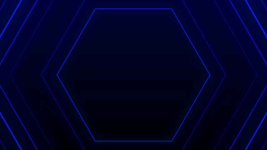 Abstract background futuristic hexagon glowing line animation