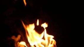 Fire Pit Flames Burning Logs in The Darkness 4K Video - Powered by Shutterstock - Get 15% off with code: PIKWIZARD15