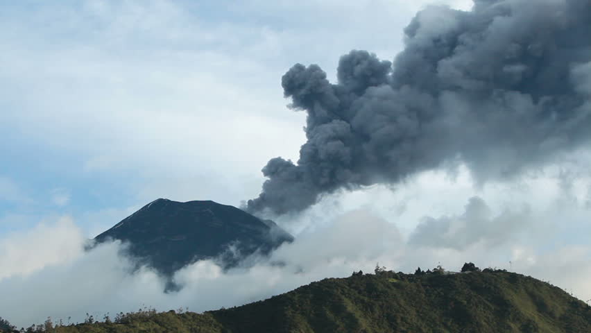 Tungurahua volcano explosion on 5th of May 2013, Ecuador, South America