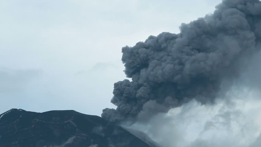 Tungurahua volcano explosion on 5th of May 2013, Ecuador, South America