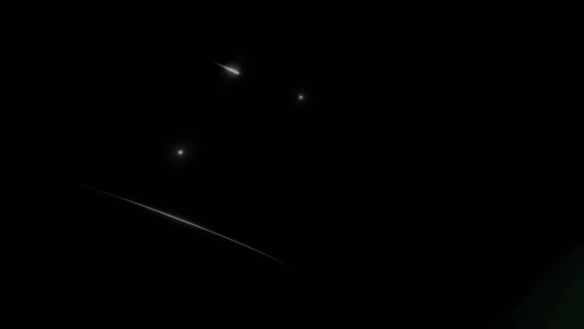 Mysterious Night Sky: Meteor Shower and Glowing Stars in Dark Universe