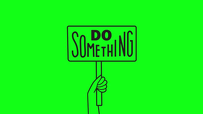 do something now command board animation, do something now text carton style, work order, business and help, 4k video green screen