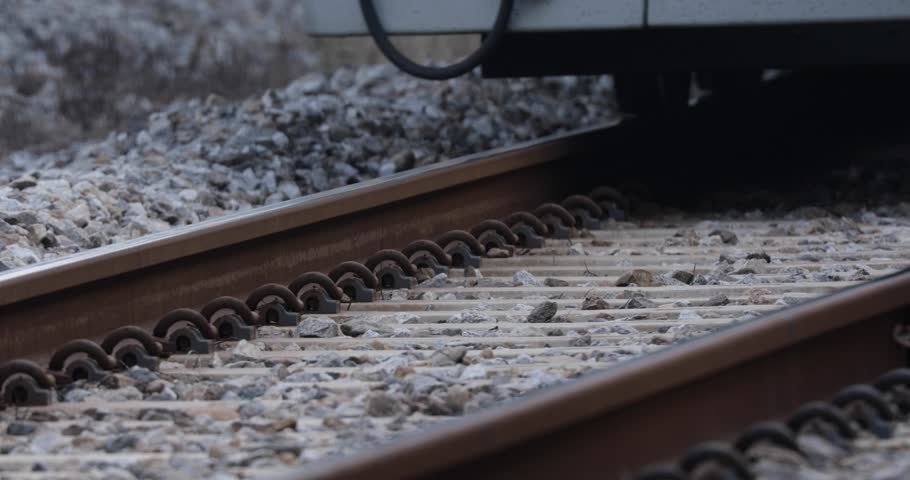 Rail crossing in central Seoul, Yongsan, South Korea