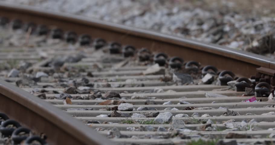 Rail crossing in central Seoul, Yongsan, South Korea