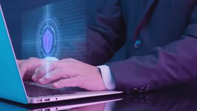 Digital system dashboard displays identity verification, system scan, and security monitoring interface with user ID, biometric check, and alert signal visualization. - Powered by Shutterstock - Get 15% off with code: PIKWIZARD15