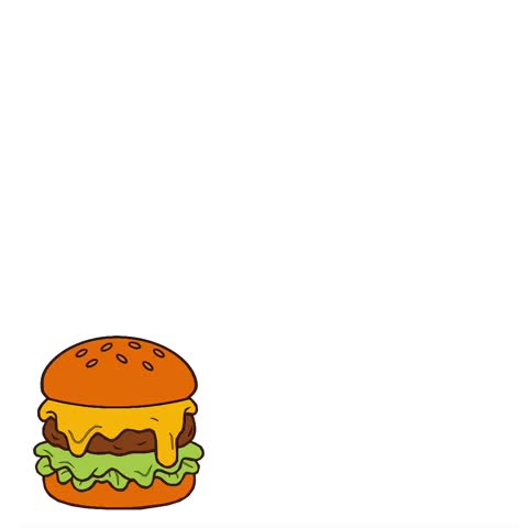 Growing Burger Loop Animation From Mini to Giant Bun. Growing Cartoon Burger Loop. Burger Icon Growing Animation Loop. Burger Size Expansion Animation.hamburger vector art animation. 