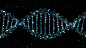 3d rendering blue digital dna helix or genome structure 4k footage - Powered by Shutterstock - Get 15% off with code: PIKWIZARD15