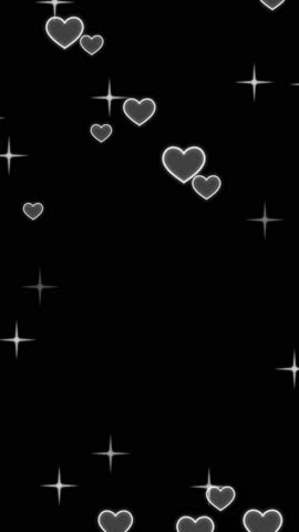Animated Hearts and Sparkles Overlay on Transparent Background — Alpha Channel Included