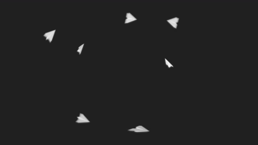 White paper rockets fly in smooth 3D motion with glowing trails. Loop-ready, alpha channel, 4K UHD. Perfect for explainer videos, startups, and creative storytelling projects.