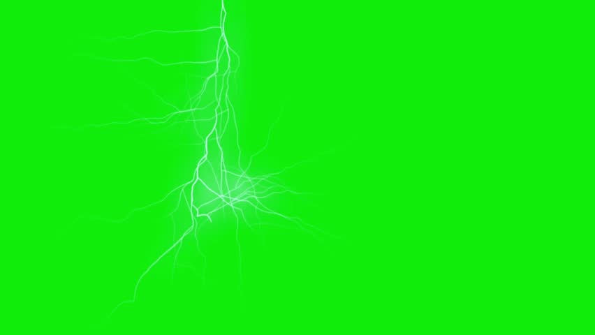 Realistic green screen lightning effect for video edits and dramatic scenes. Easy to use with chroma key.