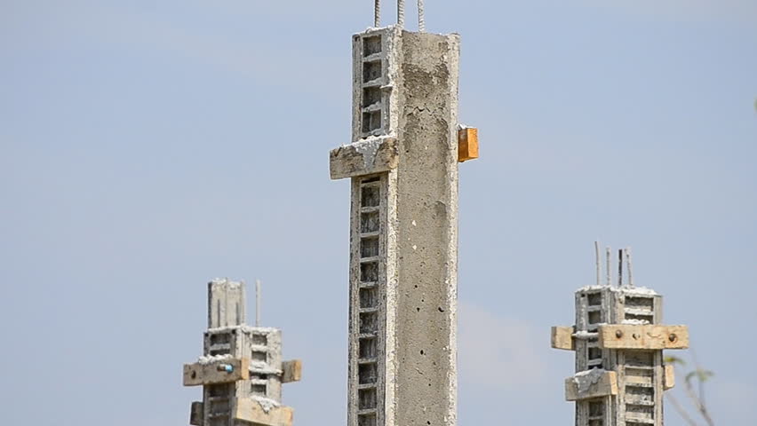 build pillar in construction site