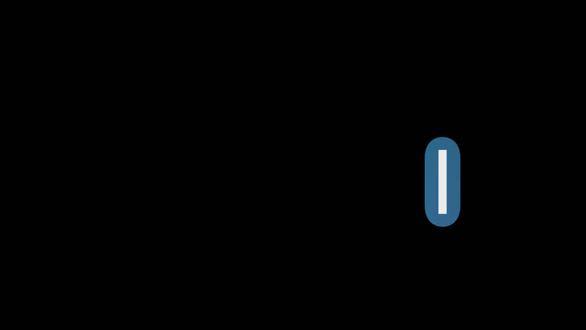 Motion text "subcribe" with gradient rounded shape.