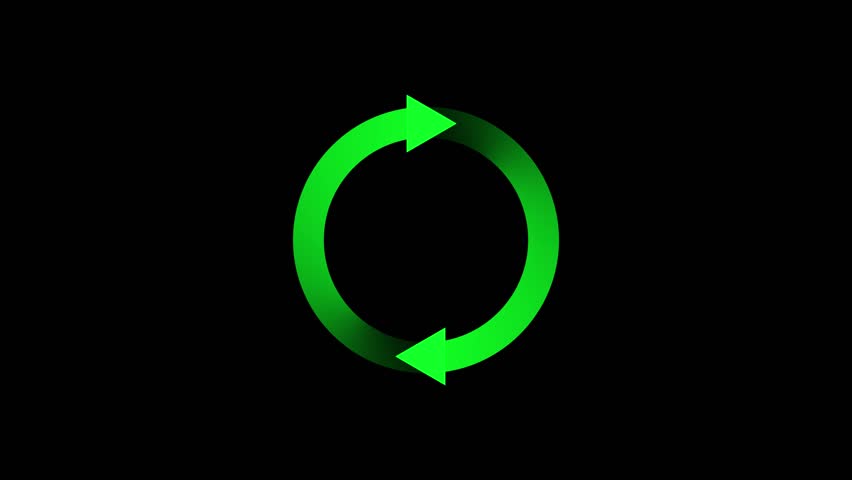 Green arrow cycle animation for loading, refresh, sync, repeat, process. Use this loop animation for your projects. Download now for free!