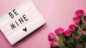 BE MINE Text on Flowering Background – Expressing Adoration and Affection with Romantic Floral Design for Someone Special - Powered by Shutterstock - Get 15% off with code: PIKWIZARD15