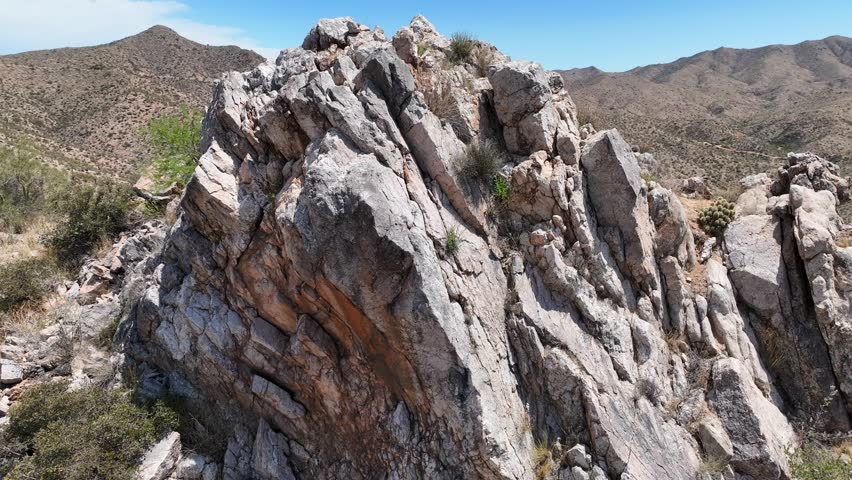 Aerial view of rocky terrain in Wickenburg, United States.