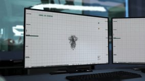 New medical software running the Covid-19 spike protein structure analysis. Finding out specific virus properties and testing for new mutations. Recording detailed information into the database. UI. - Powered by Shutterstock - Get 15% off with code: PIKWIZARD15