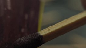 A macro shot of a matchstick igniting and burning. Focus on the flame, combustion, and wood texture. Close-up, detailed view. - Powered by Shutterstock - Get 15% off with code: PIKWIZARD15