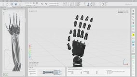 Assembling a futuristic 3D robotic hand for prosthetic surgery. Creating a prototype of a futuristic robotic wrist for medical surgery. Fabricating the surgery replacement of a futuristic robotic arm - Powered by Shutterstock - Get 15% off with code: PIKWIZARD15