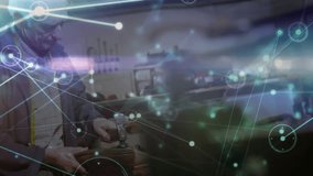 Elderly craftsman lifting shoe displaying tech overlay hammering sole refining shape. Artisan, craftsmanship, vintage, detailed, industrial, innovation, repair - Powered by Shutterstock - Get 15% off with code: PIKWIZARD15