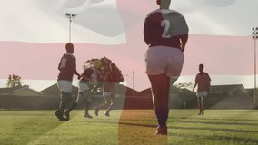 Soccer defender marking attacker with animated overlay showing cross pass guiding keeper scooping. Athletic, competitive, teamwork, strategy, outdoor, energetic, dynamic - Powered by Shutterstock - Get 15% off with code: PIKWIZARD15