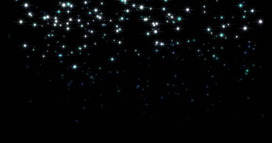 Shiny white particles falling over black background in a seamless 4K loop. Includes alpha channel for easy overlay in videos, intros, or visual effects. Ideal for dreamy or magical scenes.
