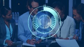 Colleagues exchanging reports in office at night while tapping tablet for business data review. Collaboration, teamwork, business, urban, professional, technology, discussion - Powered by Shutterstock - Get 15% off with code: PIKWIZARD15