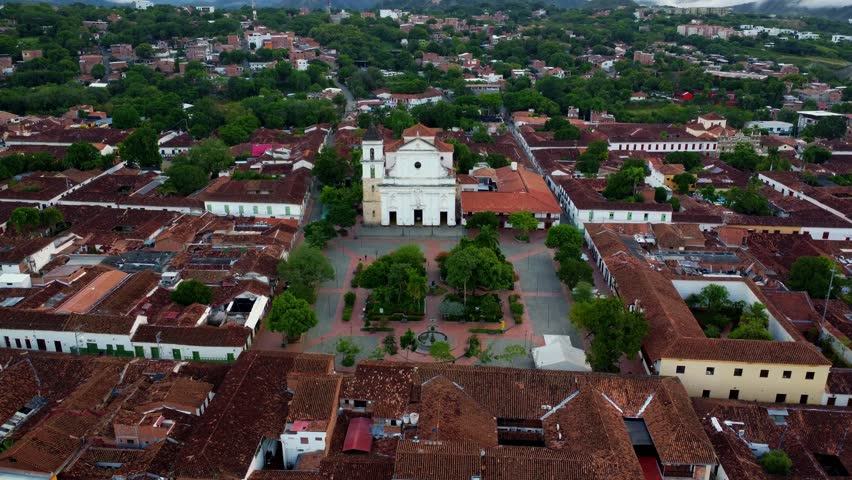 aerial view of Santa Fe de Antioquia town